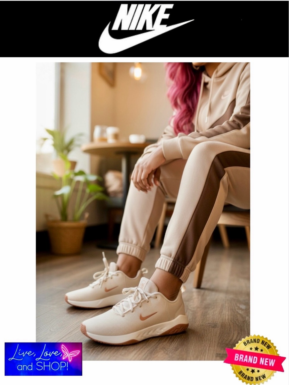 NIKE Bella 7, Color: Sail/Coconut Milk/Copper Moon, NWT